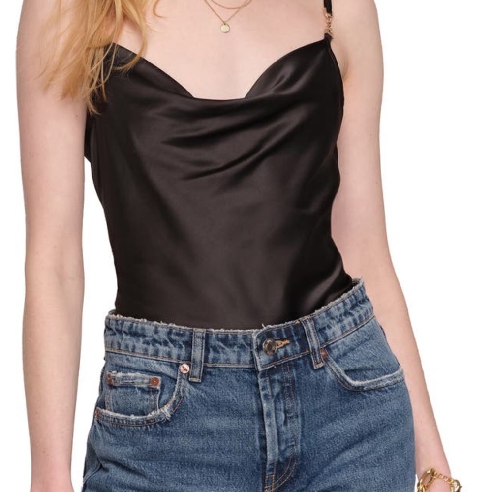 NWT Heartloom Cowl Neck Satin Camisole Top XS